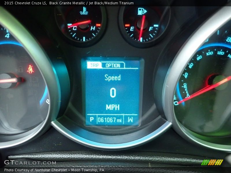 Black Granite Metallic / Jet Black/Medium Titanium 2015 Chevrolet Cruze LS