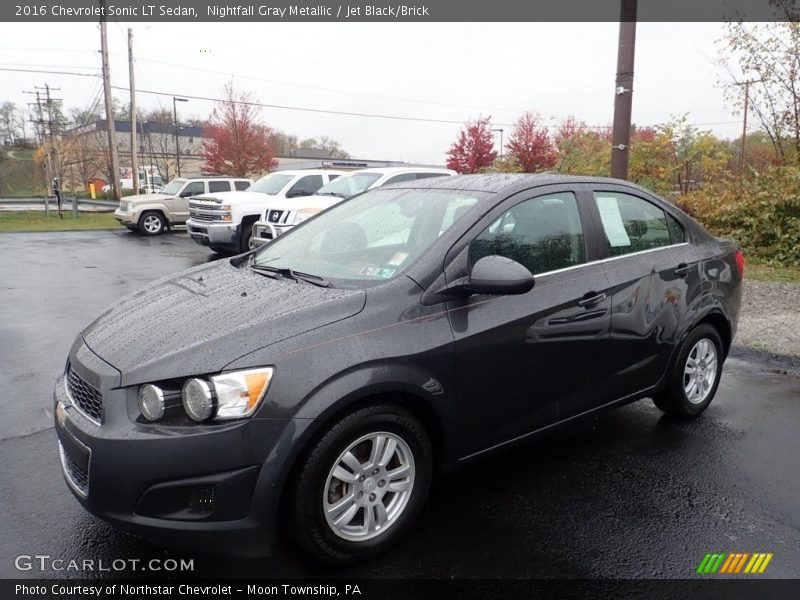 Nightfall Gray Metallic / Jet Black/Brick 2016 Chevrolet Sonic LT Sedan