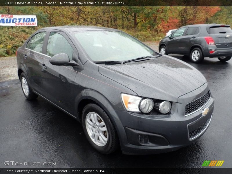Nightfall Gray Metallic / Jet Black/Brick 2016 Chevrolet Sonic LT Sedan