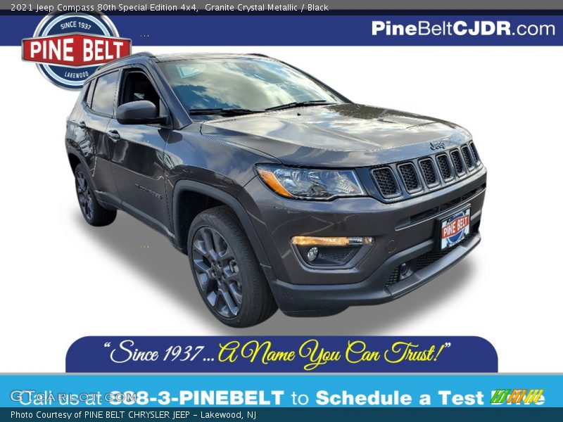Granite Crystal Metallic / Black 2021 Jeep Compass 80th Special Edition 4x4
