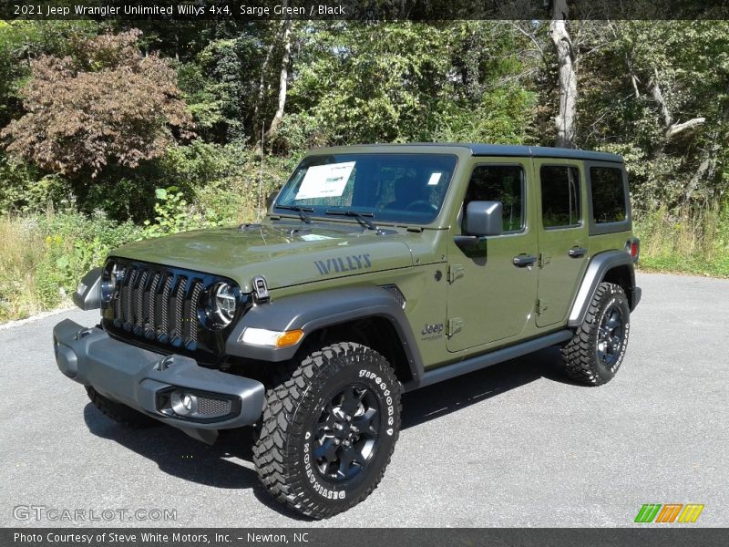 Front 3/4 View of 2021 Wrangler Unlimited Willys 4x4