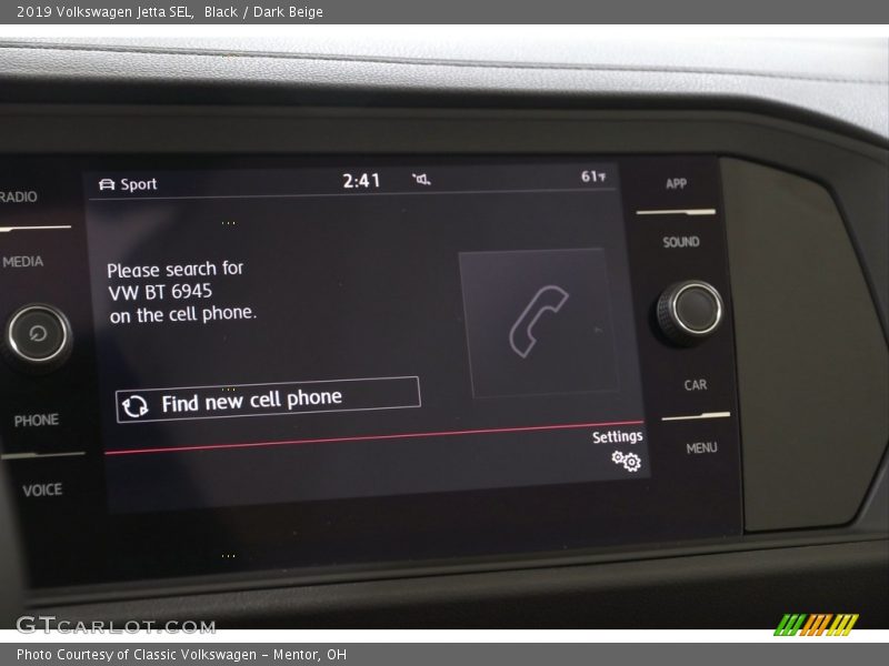 Black / Dark Beige 2019 Volkswagen Jetta SEL