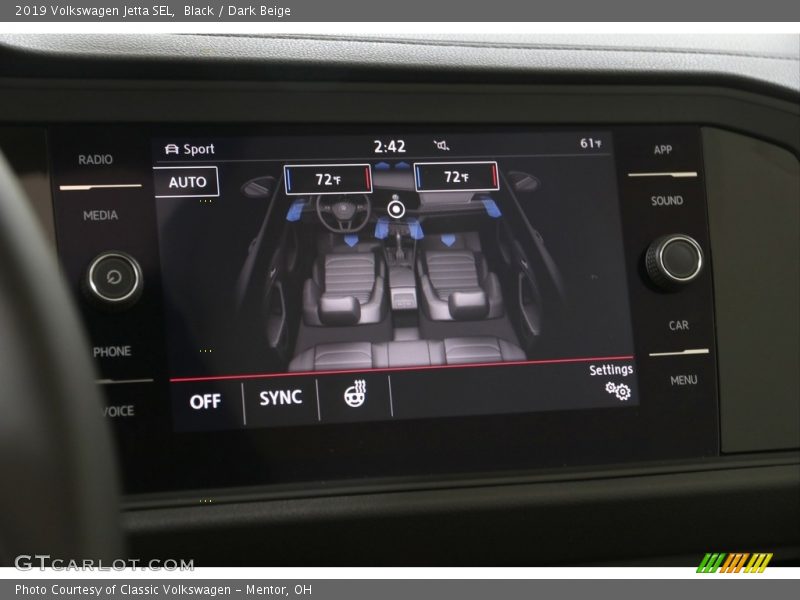 Black / Dark Beige 2019 Volkswagen Jetta SEL