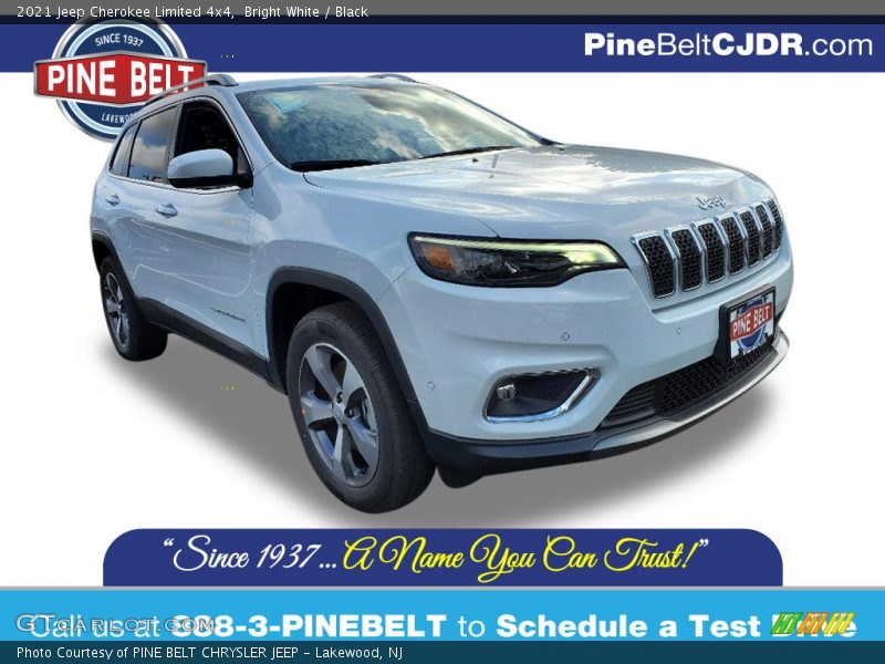 Bright White / Black 2021 Jeep Cherokee Limited 4x4
