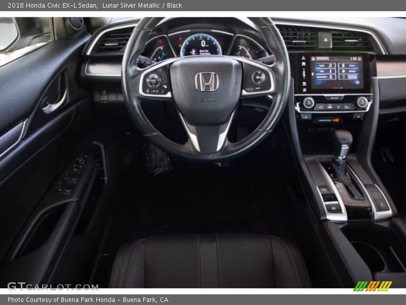 Lunar Silver Metallic / Black 2018 Honda Civic EX-L Sedan