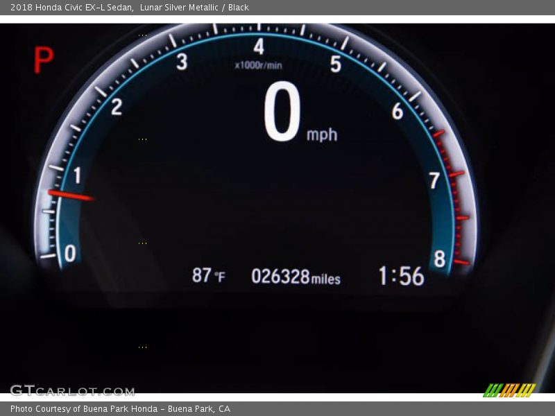 Lunar Silver Metallic / Black 2018 Honda Civic EX-L Sedan