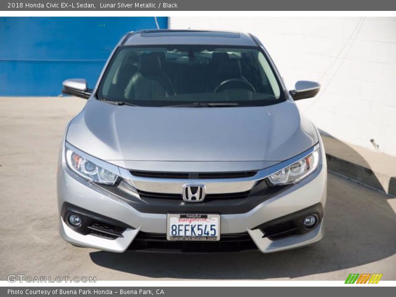 Lunar Silver Metallic / Black 2018 Honda Civic EX-L Sedan