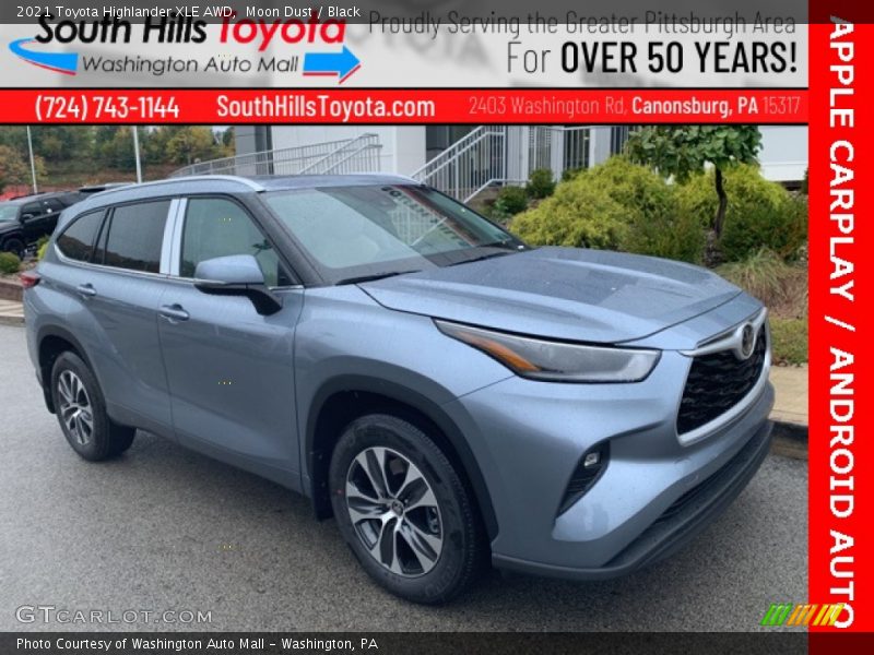 Moon Dust / Black 2021 Toyota Highlander XLE AWD