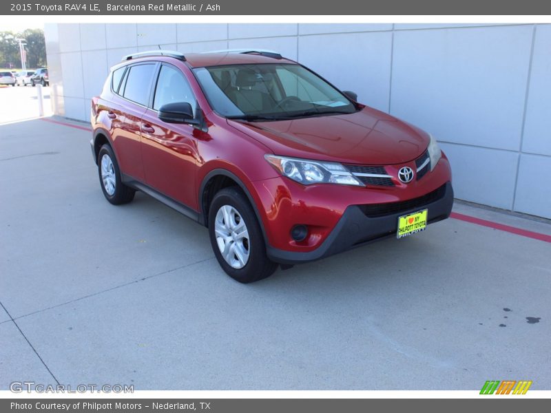 Barcelona Red Metallic / Ash 2015 Toyota RAV4 LE