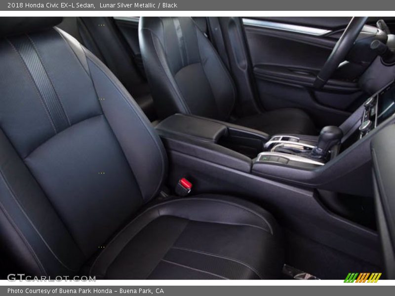 Lunar Silver Metallic / Black 2018 Honda Civic EX-L Sedan