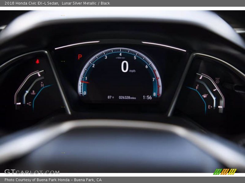 Lunar Silver Metallic / Black 2018 Honda Civic EX-L Sedan