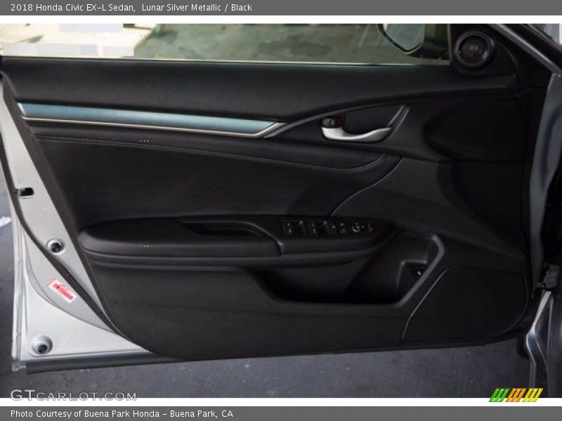 Lunar Silver Metallic / Black 2018 Honda Civic EX-L Sedan