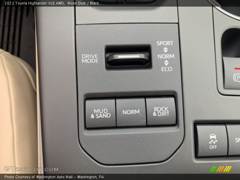 Controls of 2021 Highlander XLE AWD