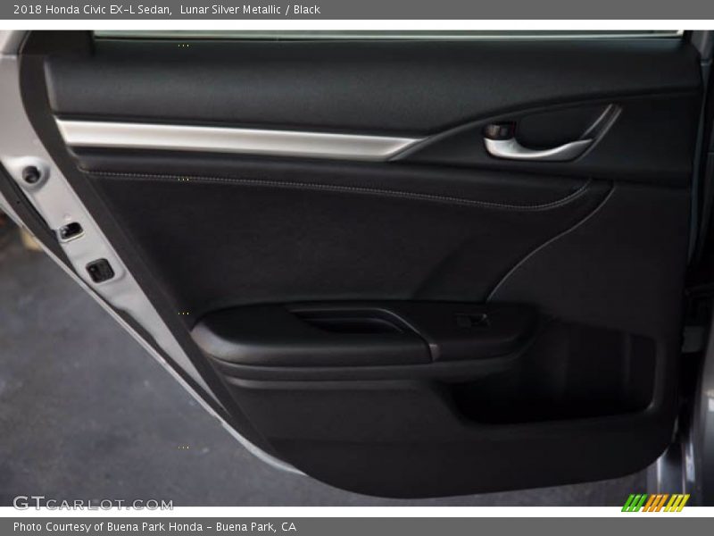 Lunar Silver Metallic / Black 2018 Honda Civic EX-L Sedan