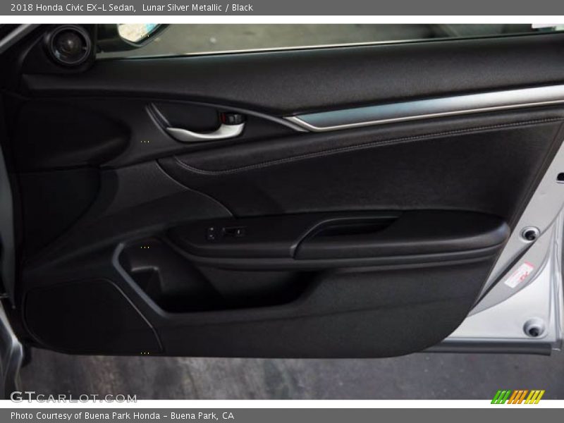 Lunar Silver Metallic / Black 2018 Honda Civic EX-L Sedan