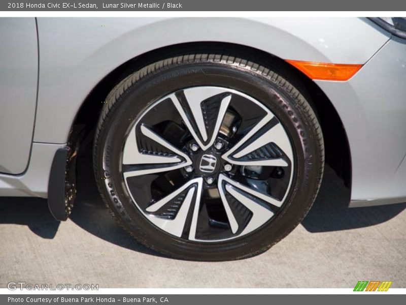 Lunar Silver Metallic / Black 2018 Honda Civic EX-L Sedan