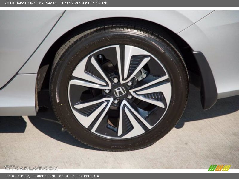 Lunar Silver Metallic / Black 2018 Honda Civic EX-L Sedan