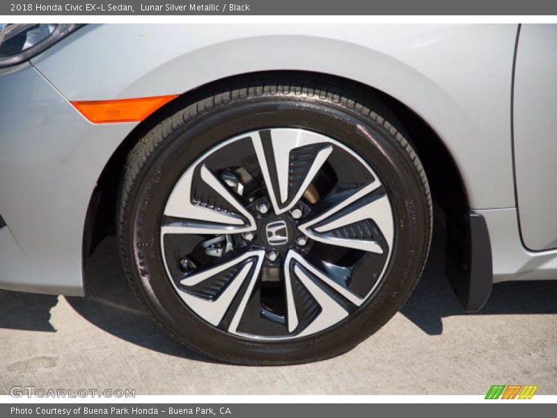 Lunar Silver Metallic / Black 2018 Honda Civic EX-L Sedan