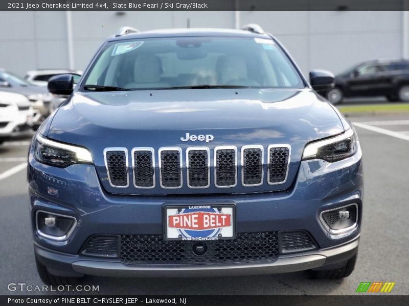 Slate Blue Pearl / Ski Gray/Black 2021 Jeep Cherokee Limited 4x4