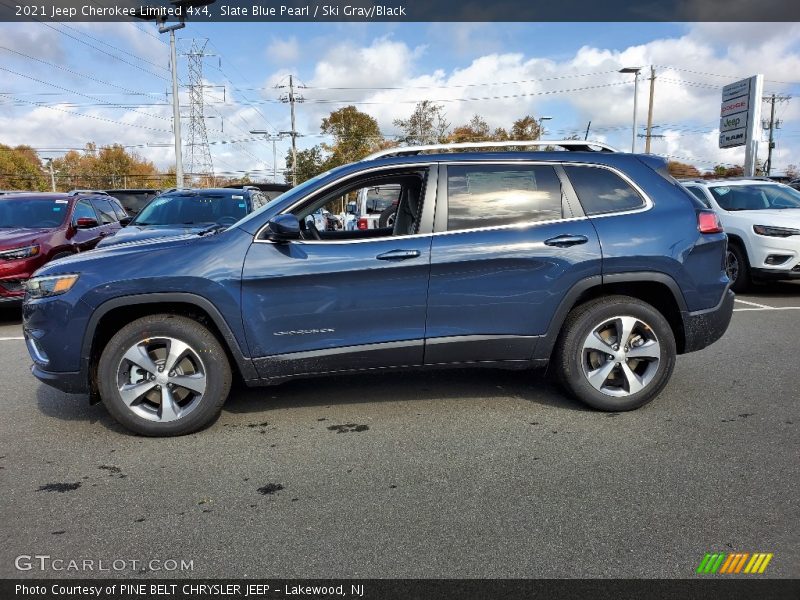 Slate Blue Pearl / Ski Gray/Black 2021 Jeep Cherokee Limited 4x4