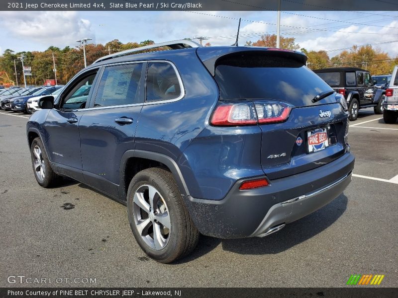 Slate Blue Pearl / Ski Gray/Black 2021 Jeep Cherokee Limited 4x4