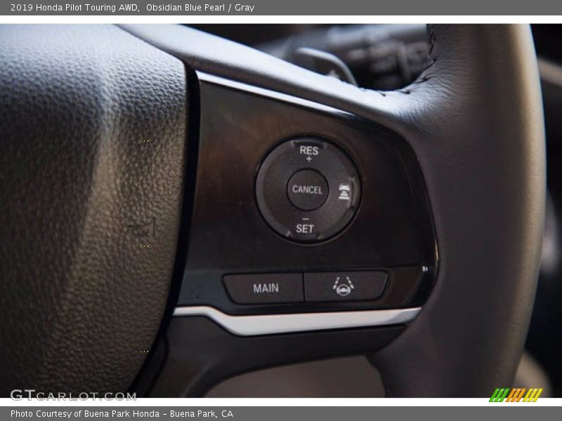 Obsidian Blue Pearl / Gray 2019 Honda Pilot Touring AWD