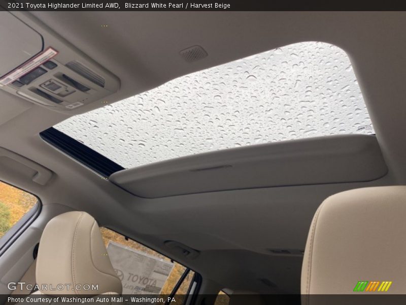 Blizzard White Pearl / Harvest Beige 2021 Toyota Highlander Limited AWD