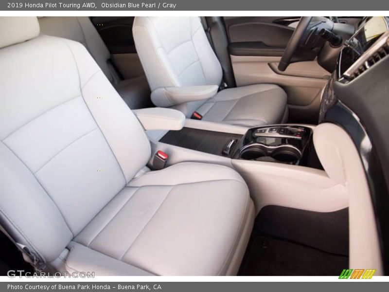 Obsidian Blue Pearl / Gray 2019 Honda Pilot Touring AWD