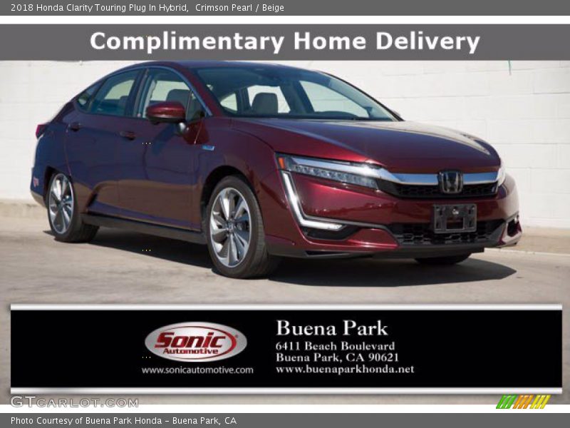 Crimson Pearl / Beige 2018 Honda Clarity Touring Plug In Hybrid