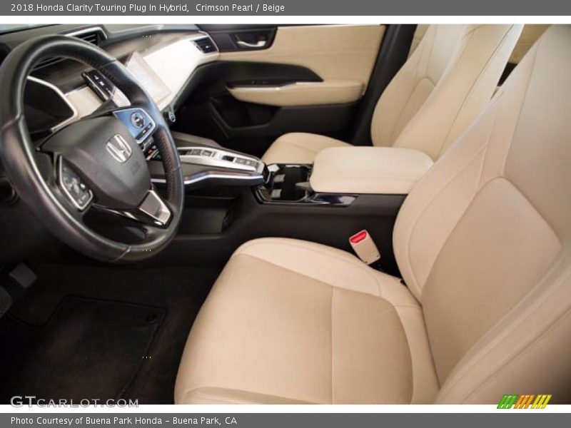 Front Seat of 2018 Clarity Touring Plug In Hybrid