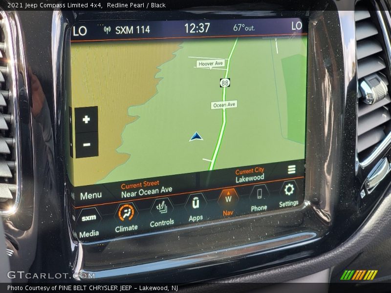 Navigation of 2021 Compass Limited 4x4