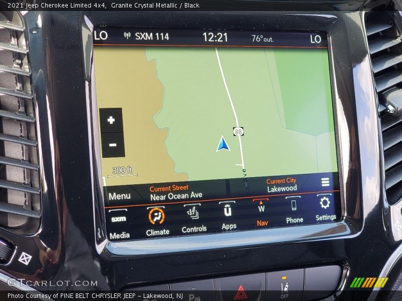 Navigation of 2021 Cherokee Limited 4x4