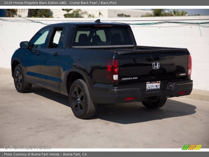 Crystal Black Pearl / Black/Red 2018 Honda Ridgeline Black Edition AWD