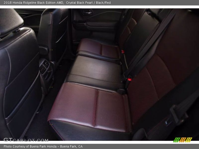 Crystal Black Pearl / Black/Red 2018 Honda Ridgeline Black Edition AWD