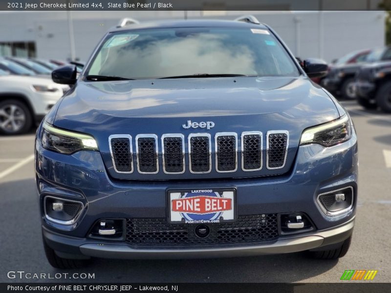 Slate Blue Pearl / Black 2021 Jeep Cherokee Limited 4x4
