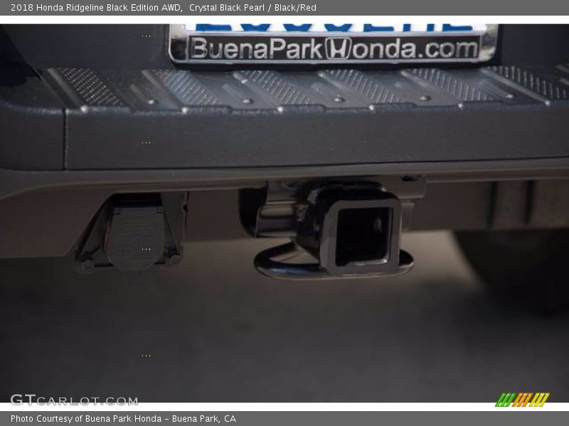 Crystal Black Pearl / Black/Red 2018 Honda Ridgeline Black Edition AWD
