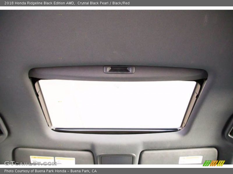 Crystal Black Pearl / Black/Red 2018 Honda Ridgeline Black Edition AWD