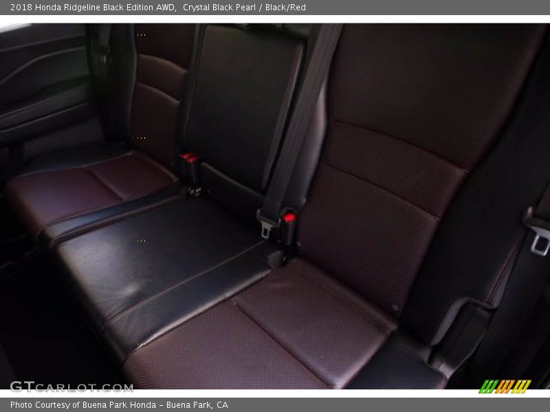 Crystal Black Pearl / Black/Red 2018 Honda Ridgeline Black Edition AWD
