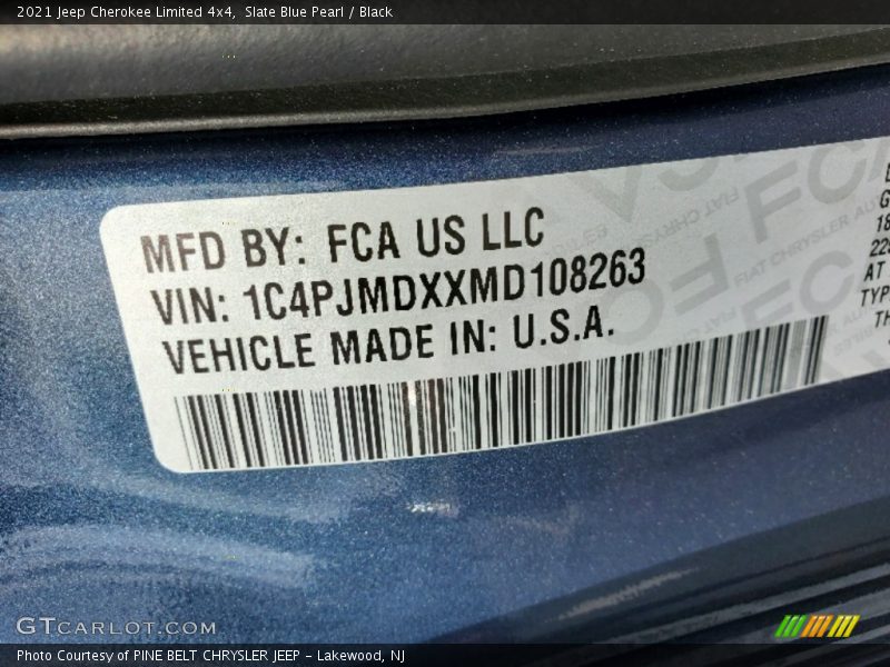 Slate Blue Pearl / Black 2021 Jeep Cherokee Limited 4x4