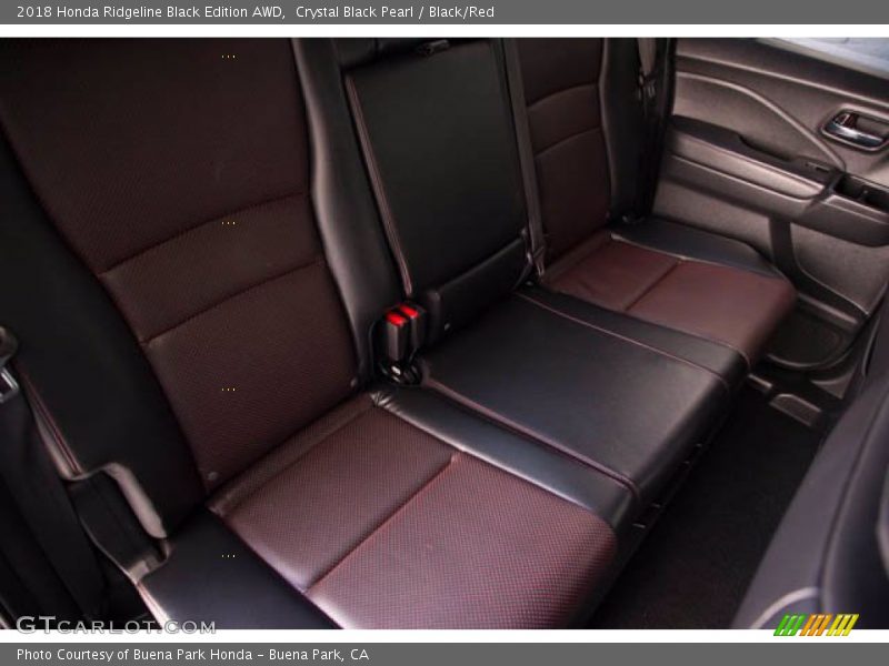 Crystal Black Pearl / Black/Red 2018 Honda Ridgeline Black Edition AWD