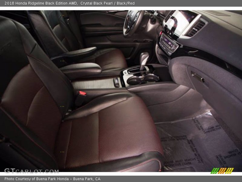 Crystal Black Pearl / Black/Red 2018 Honda Ridgeline Black Edition AWD
