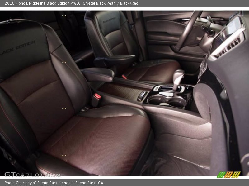 Crystal Black Pearl / Black/Red 2018 Honda Ridgeline Black Edition AWD