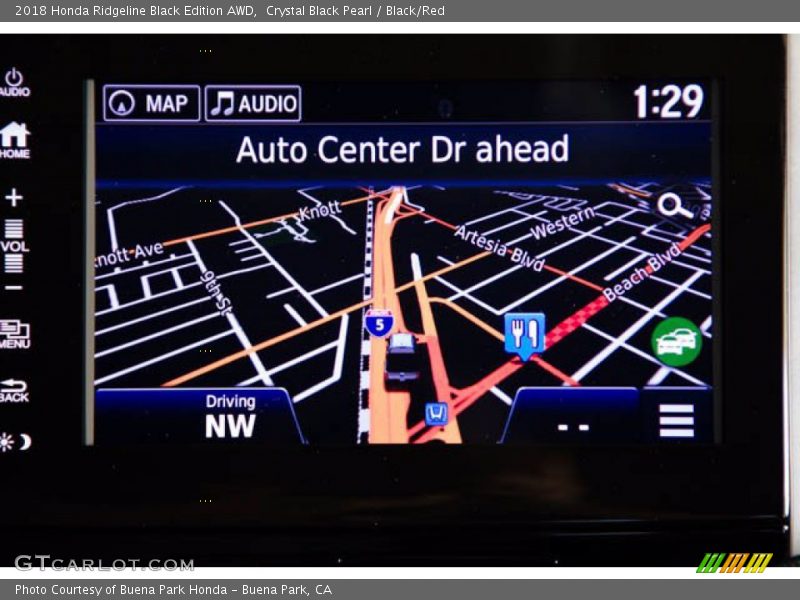 Crystal Black Pearl / Black/Red 2018 Honda Ridgeline Black Edition AWD