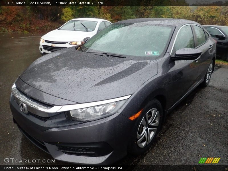 Polished Metal Metallic / Black 2017 Honda Civic LX Sedan