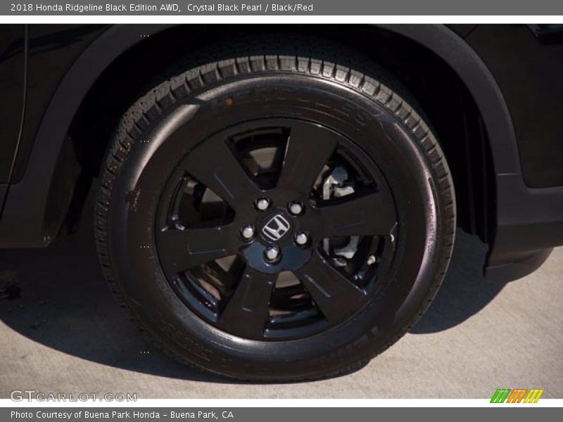 Crystal Black Pearl / Black/Red 2018 Honda Ridgeline Black Edition AWD