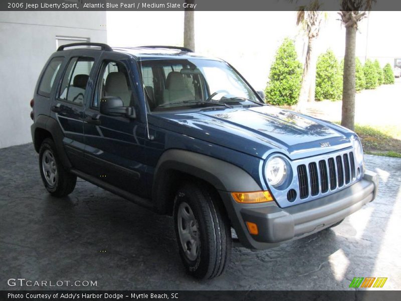 Atlantic Blue Pearl / Medium Slate Gray 2006 Jeep Liberty Sport