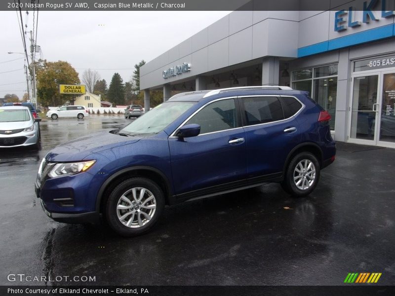 Caspian Blue Metallic / Charcoal 2020 Nissan Rogue SV AWD