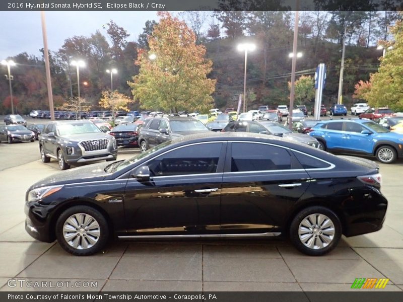 Eclipse Black / Gray 2016 Hyundai Sonata Hybrid SE