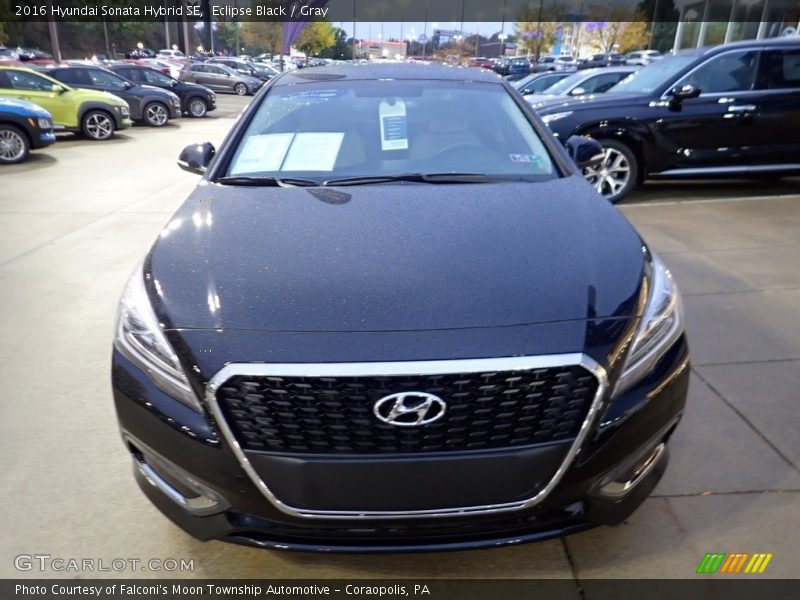 Eclipse Black / Gray 2016 Hyundai Sonata Hybrid SE