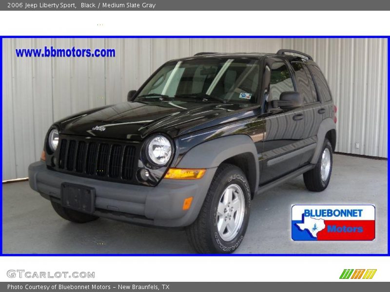 Black / Medium Slate Gray 2006 Jeep Liberty Sport